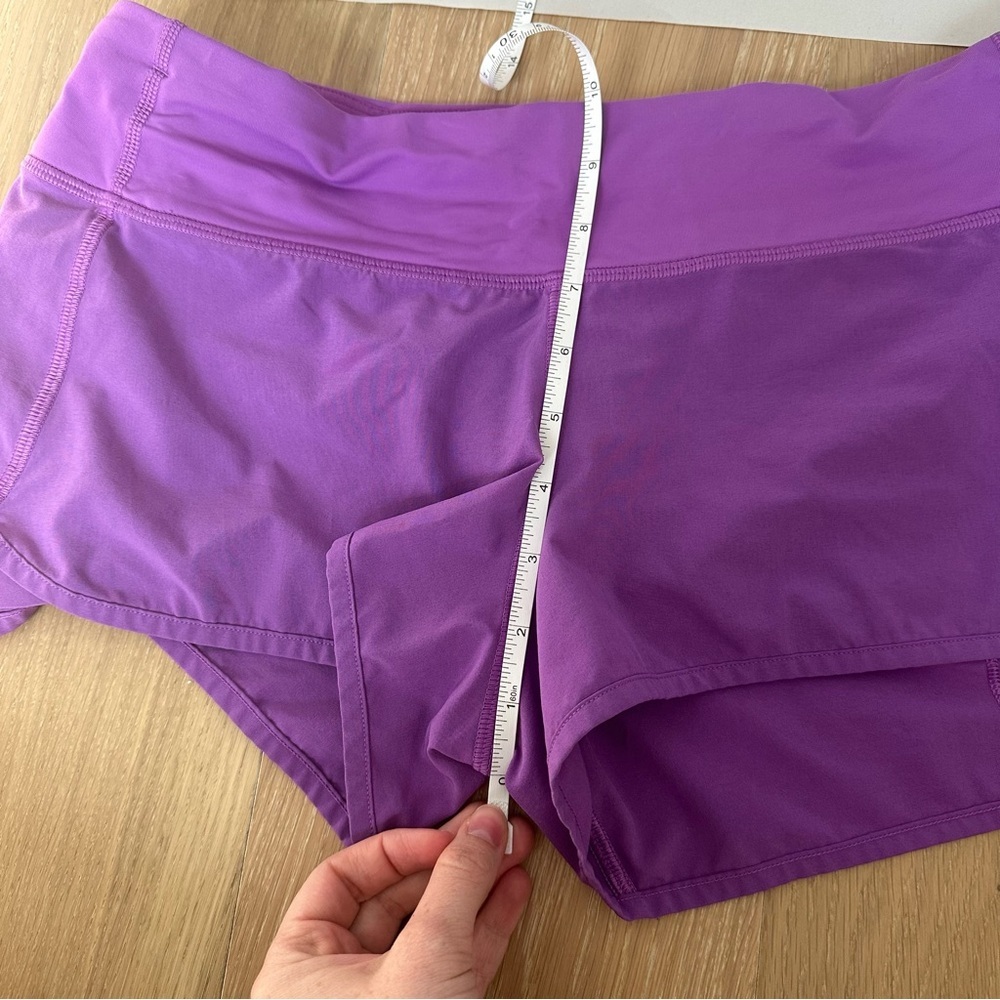 Lululemon Womens Speed Short Moonlit Magenta Purple Colorful Zipper Running 8 - Picture 13 of 15
